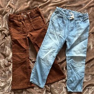 GAP Kids Brown and Light Blue Jeans